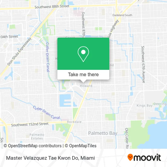 Master Velazquez Tae Kwon Do map