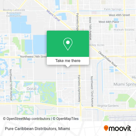 Pure Caribbean Distributors map