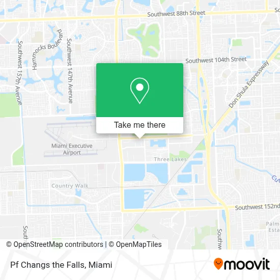 Pf Changs the Falls map