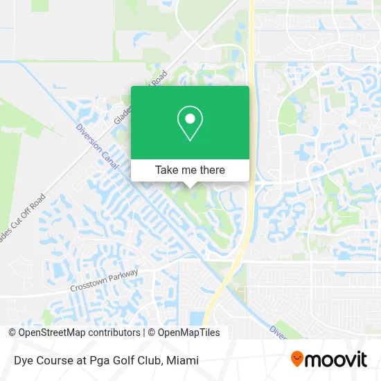 Dye Course at Pga Golf Club map
