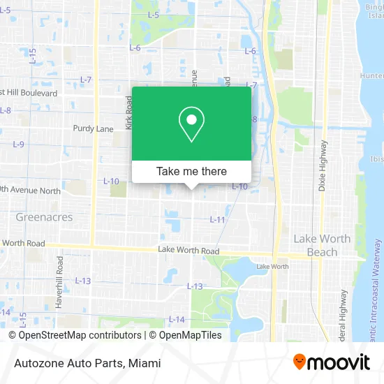 Autozone Auto Parts map