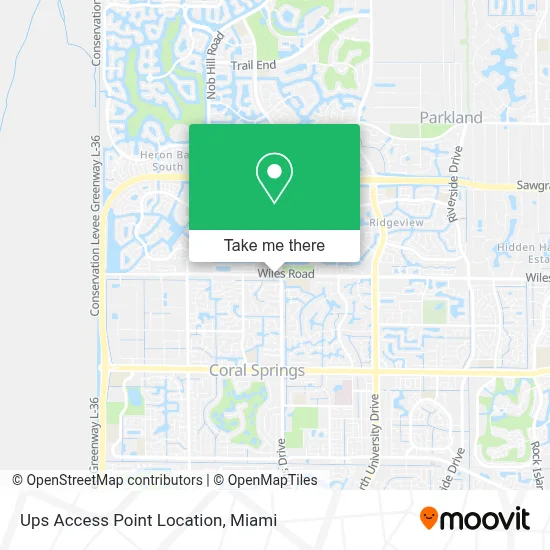Ups Access Point Location map