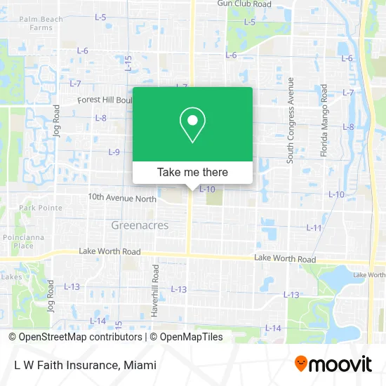 L W Faith Insurance map