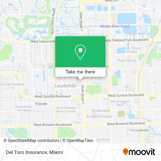 Del Toro Insurance map