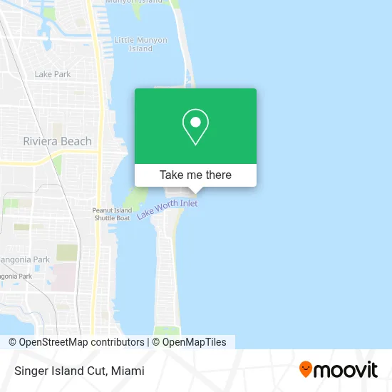 Singer Island Cut map