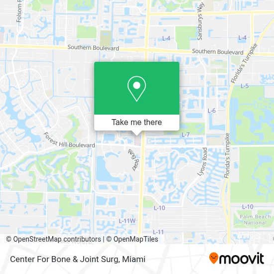 Center For Bone & Joint Surg map