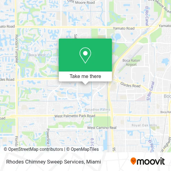 Rhodes Chimney Sweep Services map