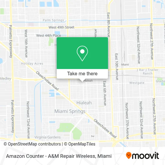 Amazon Counter - A&M Repair Wireless map