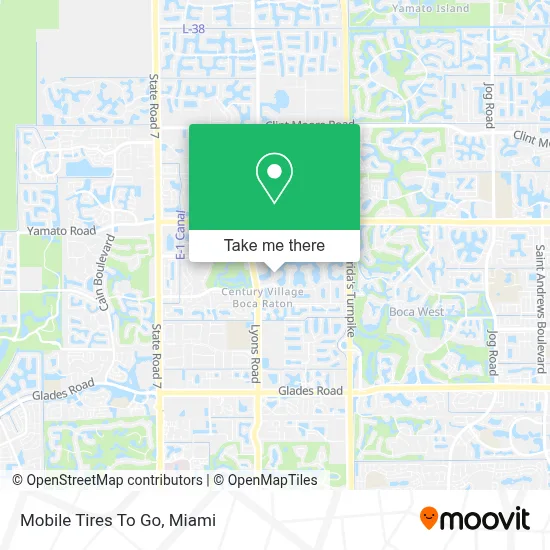 Mobile Tires To Go map