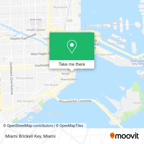 Miami Brickell Key map