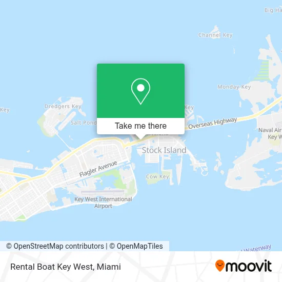 Rental Boat Key West map