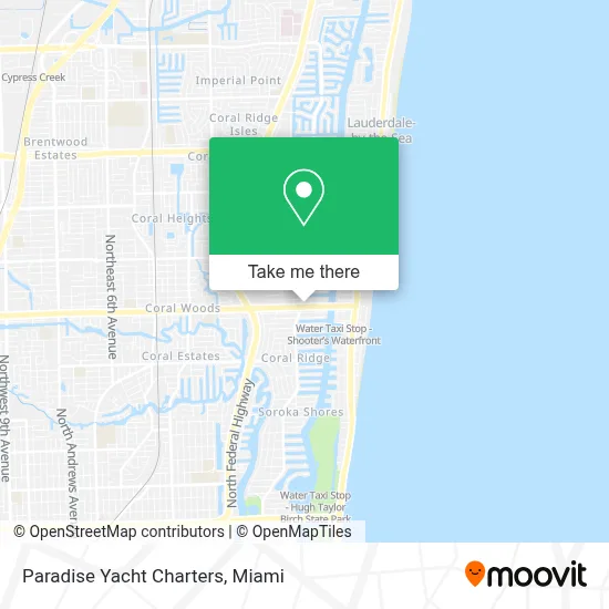 Paradise Yacht Charters map