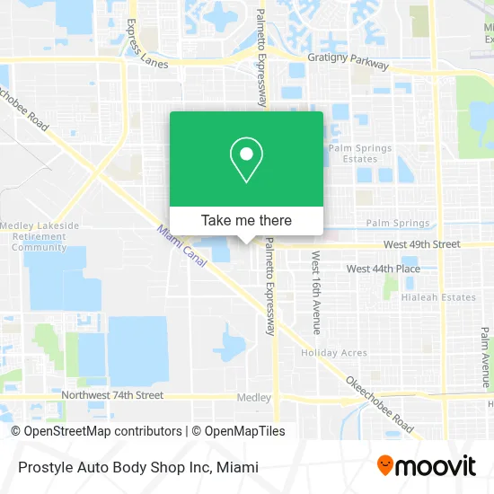 Prostyle Auto Body Shop Inc map