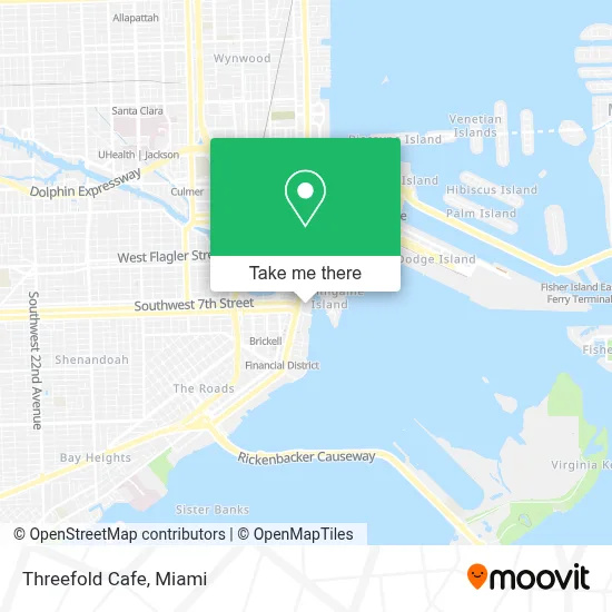 Threefold Cafe map