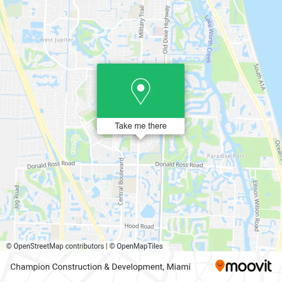 Champion Construction & Development map