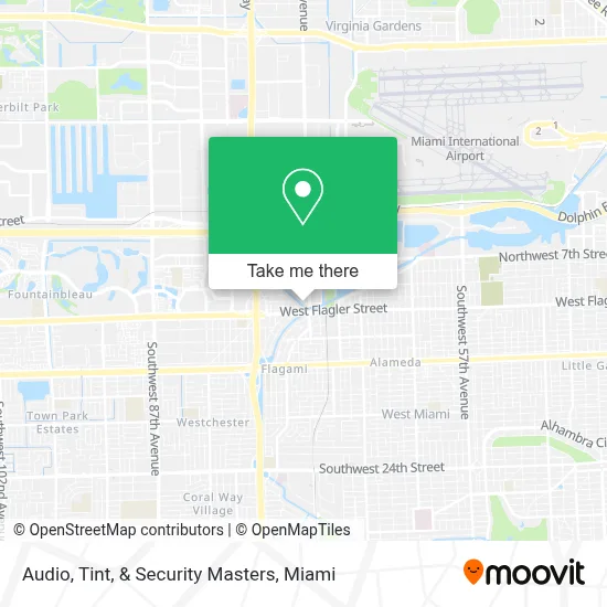 Audio, Tint, & Security Masters map