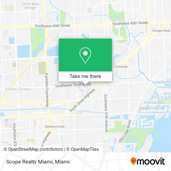 Scope Realty Miami map