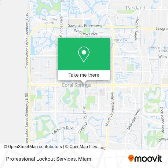 Professional Lockout Services map