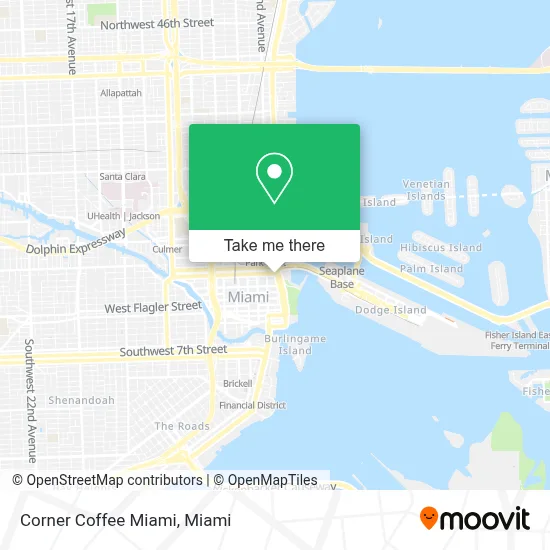 Corner Coffee Miami map