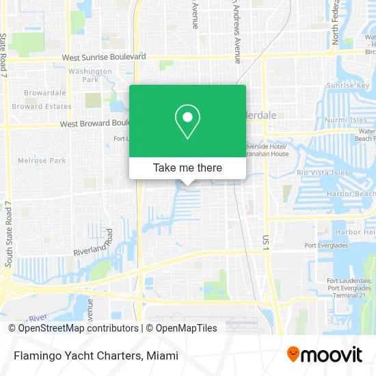 Flamingo Yacht Charters map