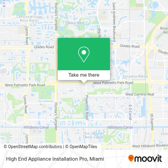 High End Appliance Installation Pro map