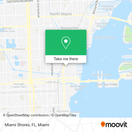 Miami Shores, FL map