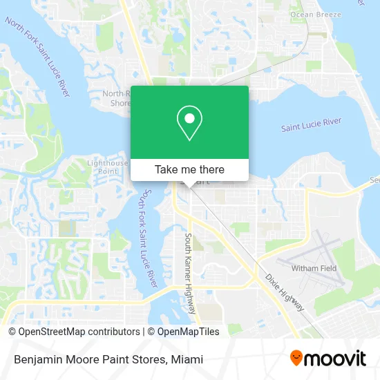 Benjamin Moore Paint Stores map