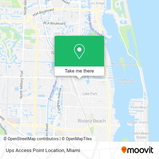 Ups Access Point Location map