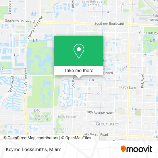 Keyme Locksmiths map