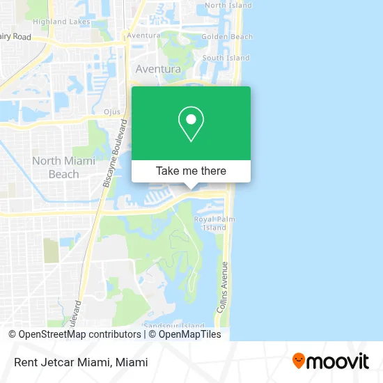 Rent Jetcar Miami map