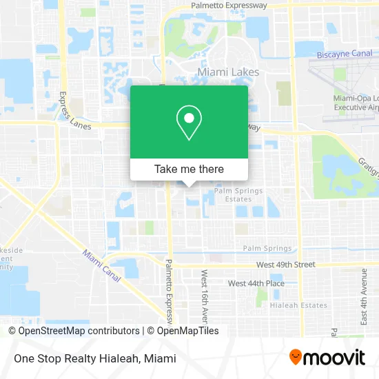 One Stop Realty Hialeah map