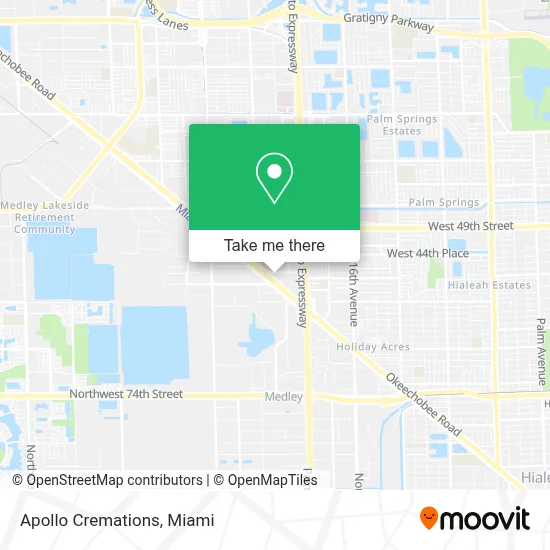Apollo Cremations map