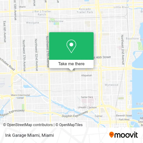 Ink Garage Miami map