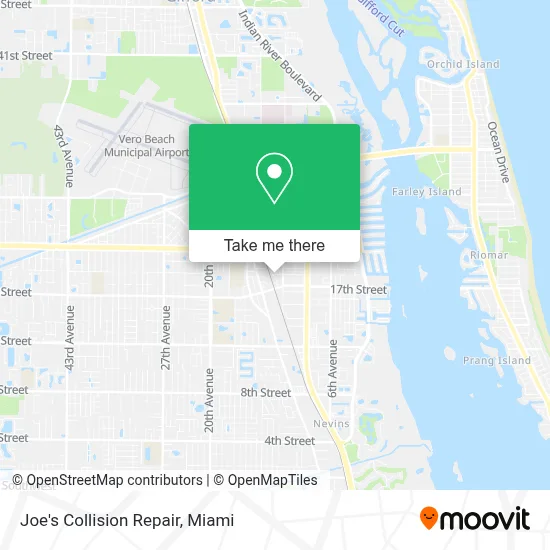 Joe's Collision Repair map