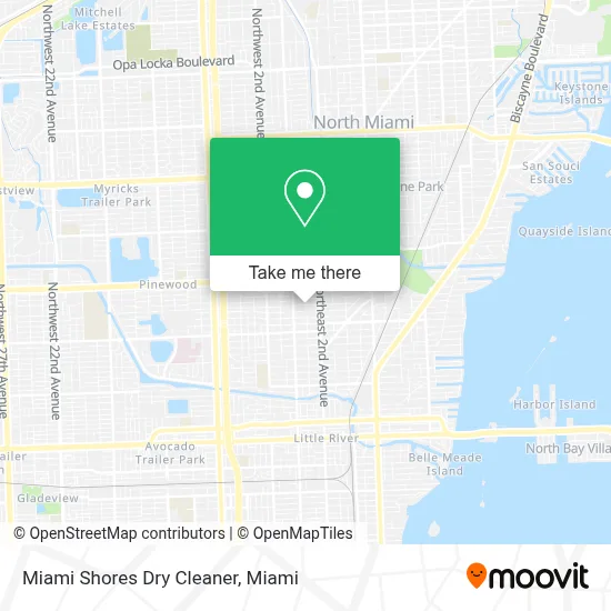 Miami Shores Dry Cleaner map