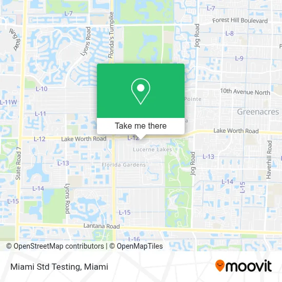 Miami Std Testing map