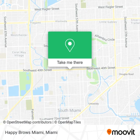 Happy Brows Miami map
