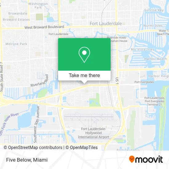 Five Below map