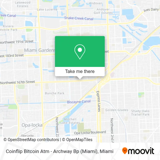 Coinflip Bitcoin Atm - Archway Bp (Miami) map