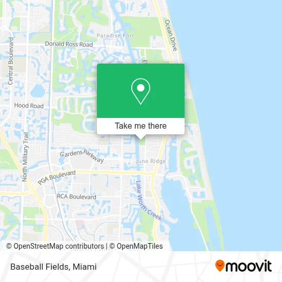 Baseball Fields map