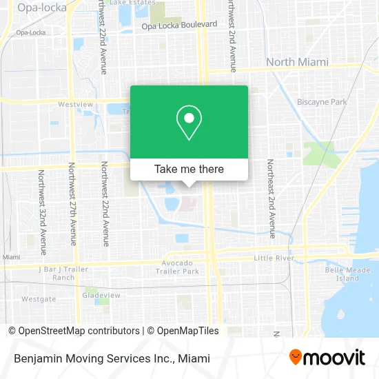 Benjamin Moving Services Inc. map