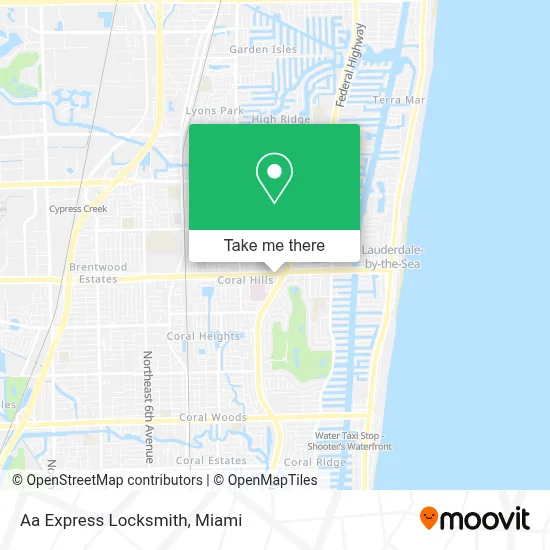 Aa Express Locksmith map