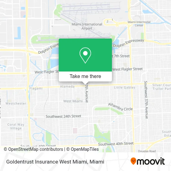 Goldentrust Insurance West Miami map