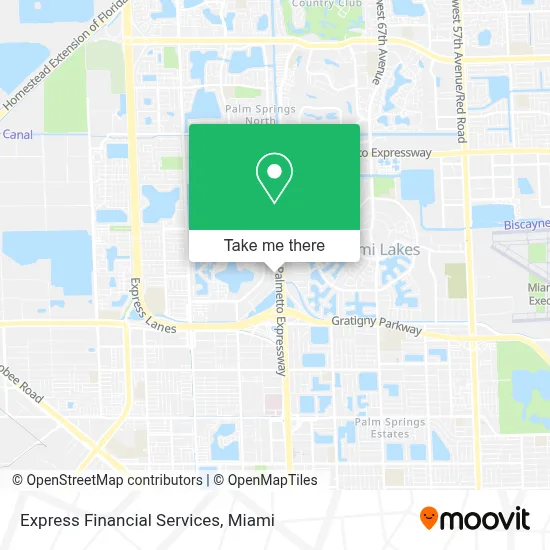 Express Financial Services map