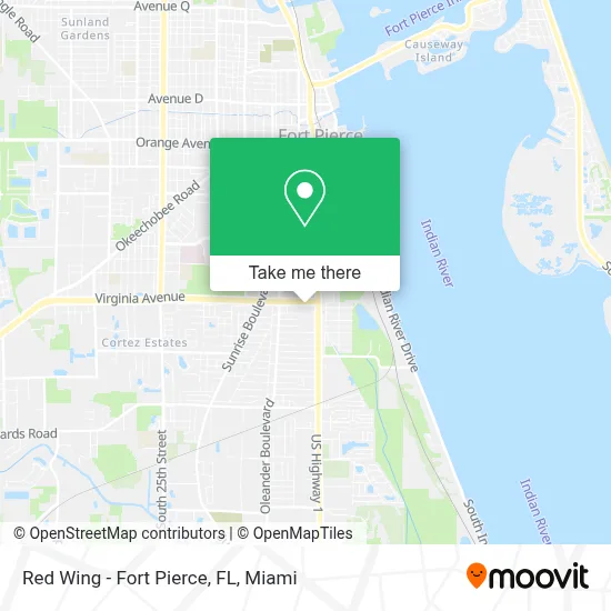 Red Wing - Fort Pierce, FL map