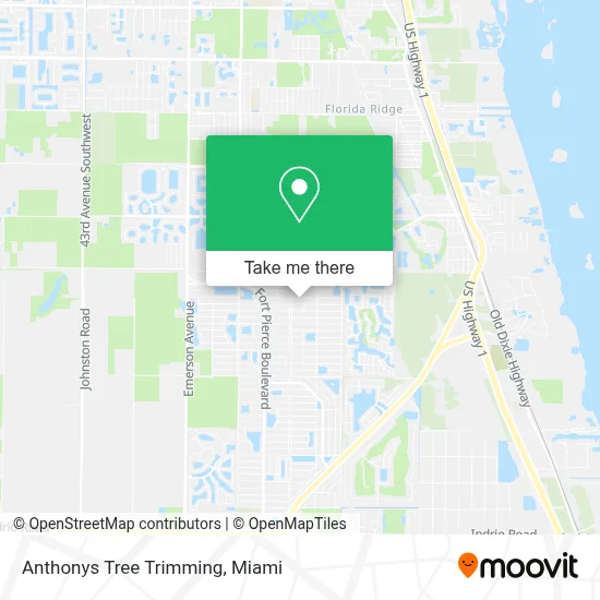 Anthonys Tree Trimming map