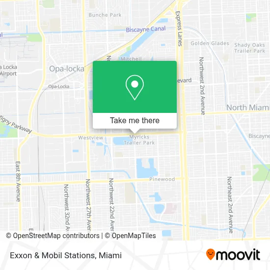 Exxon & Mobil Stations map