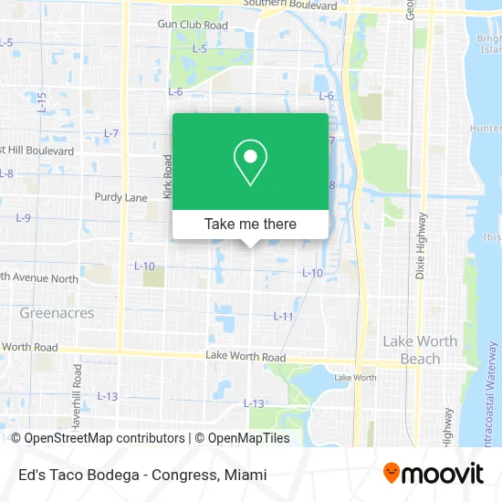 Ed's Taco Bodega - Congress map