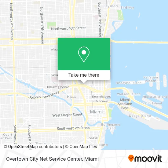 Overtown City Net Service Center map