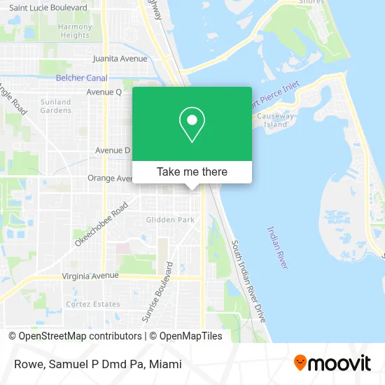 Rowe, Samuel P Dmd Pa map